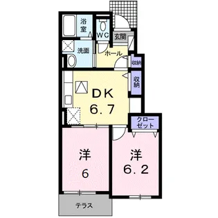 エステートⅢ【1階】の間取り