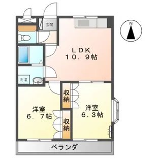 PLACE DE VERT C【2階】の間取り
