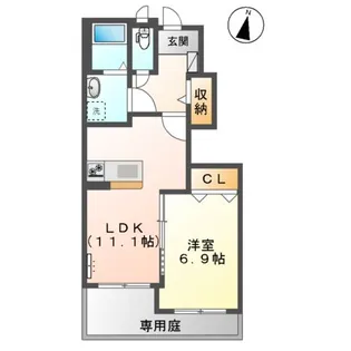 ソラ・ベルナール【1階】の間取り