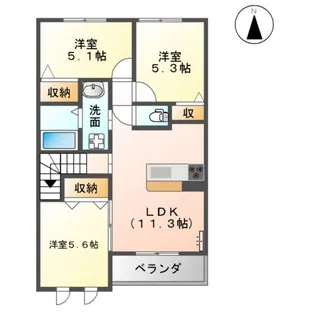 カーラ シエスト【2階】の間取り