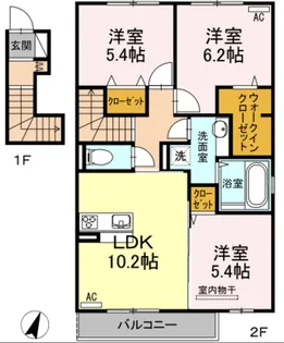 シャルマン・エスト【2階】の間取り