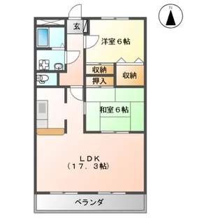 ヴェルデス【1階】の間取り