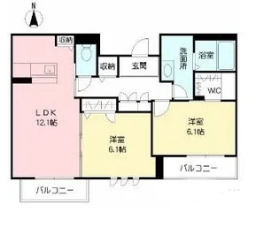 グレイス・ヴィラ水前寺【2階】の間取り