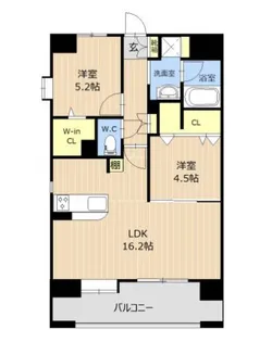 グランシャリオ新町【14階】の間取り