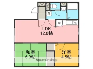 ソレアード田上【1階】の間取り