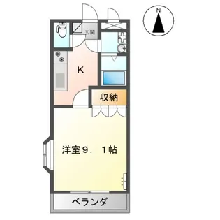 メルヴェール【206号室】の間取り
