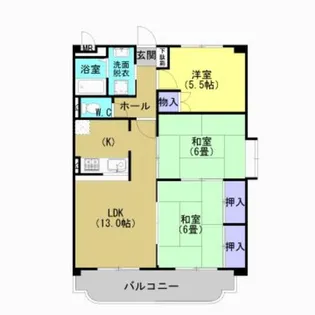 マルエイハイツ砂原【401号室】の間取り