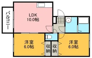 エスポワール長嶺【202号室】の間取り