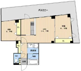LUMIERE健軍【4階】の間取り