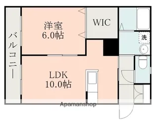 PATIO黒髪Ⅱ【2階】の間取り