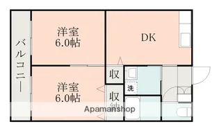 PATIO黒髪Ⅱ【3階】の間取り
