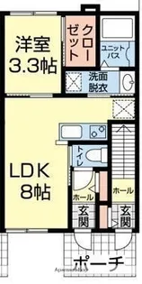 ヒルズ春日【1階】の間取り