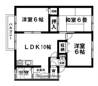 サンビレッジ沼山津A棟【2階】の間取り