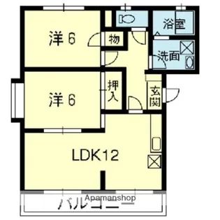 PETITPENTE B棟【B201号室】の間取り