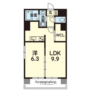 ドノーレ銀座通【8階】の間取り