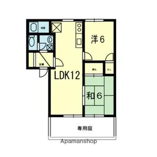 エスポワール上鶴【1階】の間取り