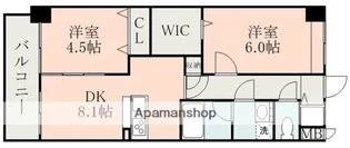 ニューリバー萩原【4階】の間取り