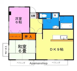小楠パピヨン【2階】の間取り