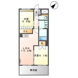 ディアステージシャロン【1階】の間取り