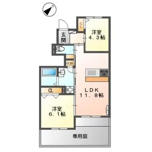 PARTENAIRE【1階】の間取り