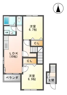 レアルA【2階】の間取り