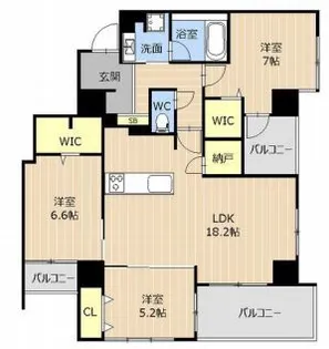 S.PROUD新町【3階】の間取り
