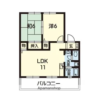 セピアコートB【202号室号室】の間取り