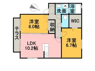 パークハイム A棟【2階】の間取り