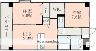 グランディール宇土【1階】の間取り