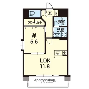 コンシェリア九品寺【406号室号室】の間取り