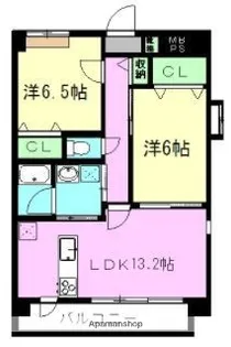 アイリス三里木【8階】の間取り