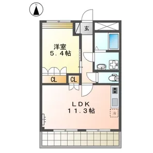 ハイツルーエン【2階】の間取り