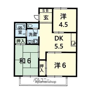 コーポゆう【2階】の間取り