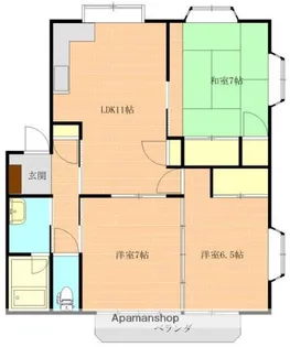 プロムコーポB【1階】の間取り