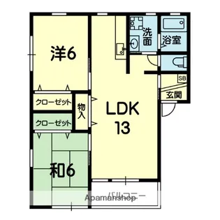 ハイツルミエールB【201号室】の間取り