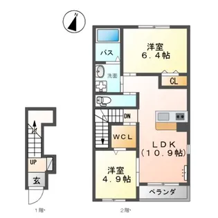 プランドール.K【2階】の間取り
