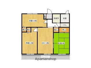 サンクレイン【1階】の間取り