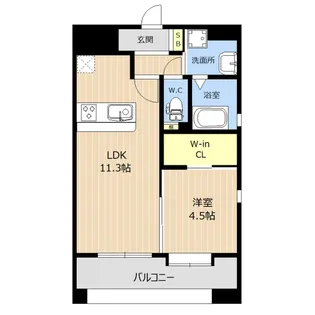 LIBTH熊本駅【4階】の間取り