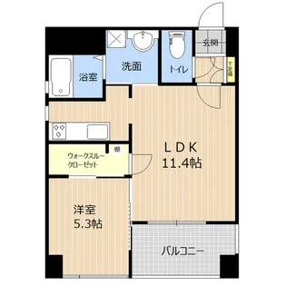 LIBTH白川公園【2階】の間取り