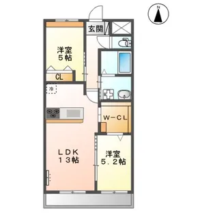 侑信輪Ⅲ【2階】の間取り