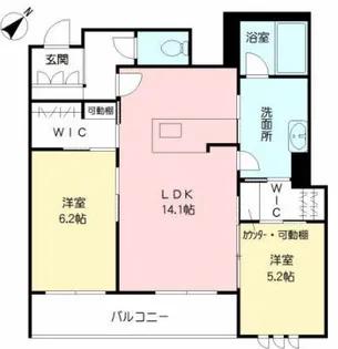 シャーメゾン九品寺プレミアム【3階】の間取り