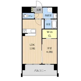 クイーンズ京町【5階】の間取り