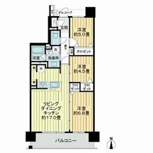 サーパスシティ平成マークテラス【10階】の間取り