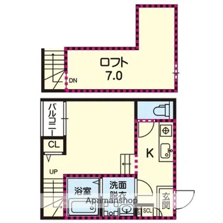 ステラ清水新地【102号室】の間取り