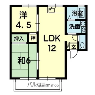 シティハイムアゼリア【102号室】の間取り