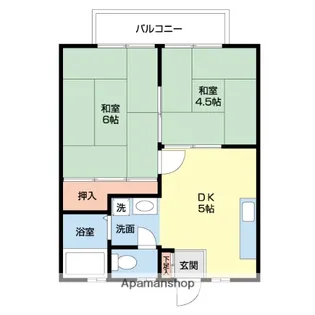 ハイツ小峯【105号室】の間取り