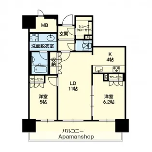 MJR熊本ザ・タワー【22階】の間取り