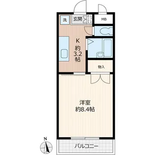 シャトレ新町Ⅱ【506号室】の間取り