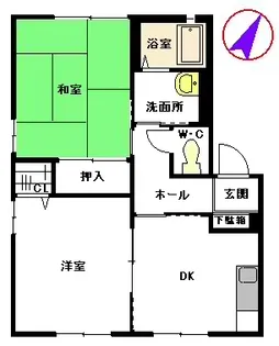メゾンユリア【1階】の間取り