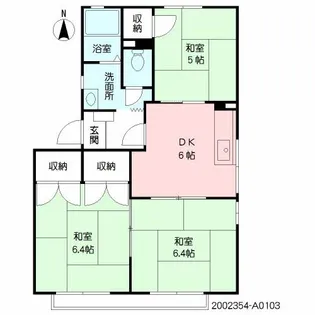 フレグランス九品寺【103号室】の間取り